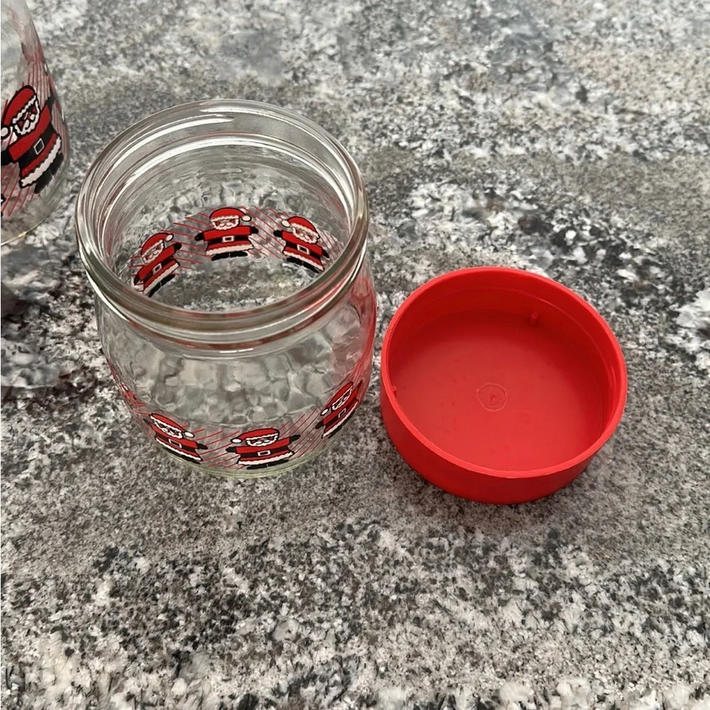 Vintage Carlton Glass Santa jar